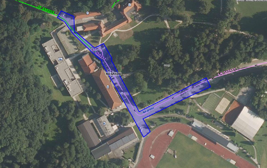 Predlog parkiranja Na gradu